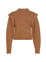 Многослойный свитер с круглым вырезом Luciana Astr The Label, цвет camel