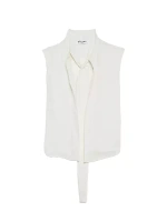 Блузка без рукавов с галстуком Vivienne Callas Milano, белый
