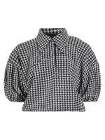Жаккардовая блузка-поло Alberta с узором «гусиные лапки» Anonlychild, «гусиная лапка»