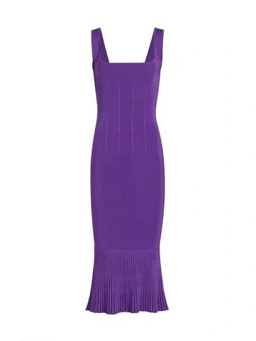 Трикотажное платье миди без рукавов Atalanta Galvan, фиолетовый