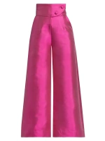 Прелюдия: шелковые брюки с высокой талией Aama Tales Berry House Of Aama, цвет raspberry