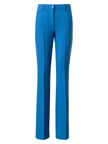 Креповые брюки Faye Akris Punto, цвет medium blue denim