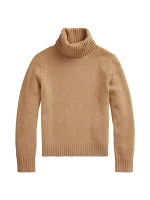 Шерстяной свитер с высоким воротником Polo Ralph Lauren, цвет collection camel melange