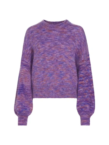 Меланжевый свитер Jessica из мохера Ena Pelly, цвет meadow violet marle