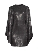 Мини-платье с мерцающим кругом One33 Social, цвет silver