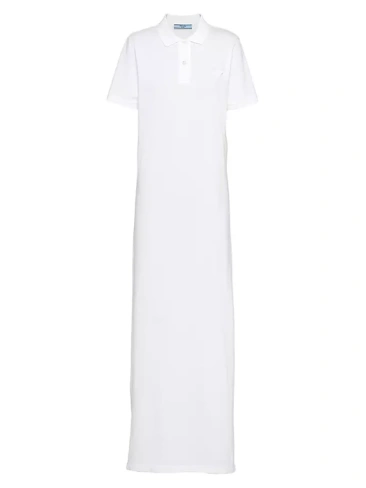 Платье-миди из пике Prada, белый