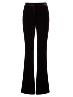 Бархатные брюки с высокой посадкой Faris Bootcut Akris, цвет blackberry
