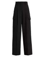 Прямые брюки из крепа Fara Ba&Sh, цвет noir