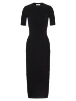 Платье из эластичной вискозы Toile Iconographe Valentino Garavani, черный