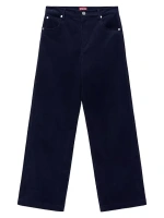 Вельветовые широкие брюки Grayson Staud, темно-синий