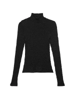 Блузка с воротником из кружевной сетки Frame, цвет noir