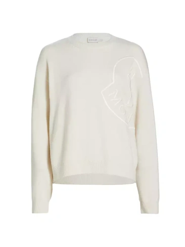 Archivio DNA Шерстяной свитер с логотипом Moncler, белый