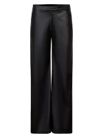 Широкие брюки из искусственной кожи Esthete Anne Fontaine, черный