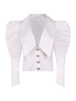 Блуза из поплина на пуговицах в форме сердца Philadelphia Anne Fontaine, белый