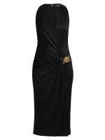 Коктейльное платье миди Medusa Icon Versace, черный