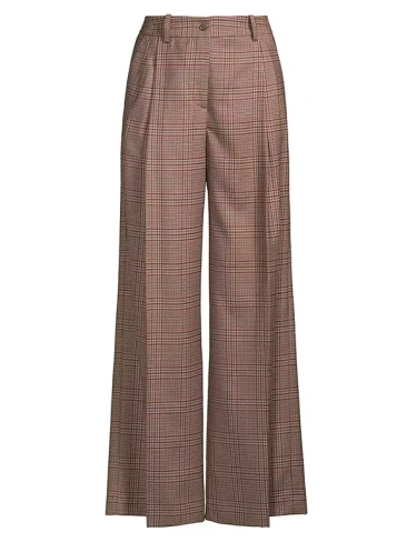 Широкие брюки «Принц Уэльский» Rosso35, серо-коричневый