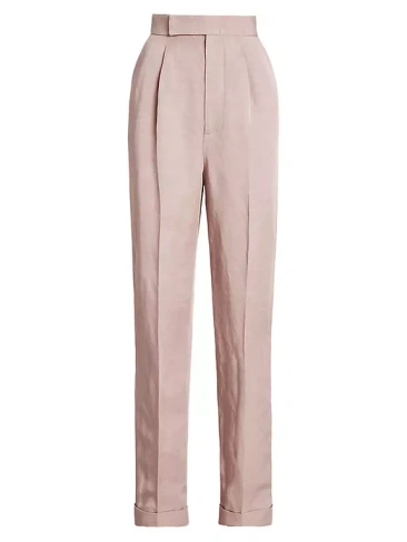 Прямые брюки с высокой талией Ralph Lauren Collection, лиловый