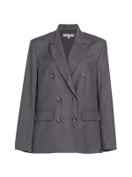 Двубортный атласный пиджак Vesper Wayf, цвет charcoal