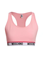 Спортивный бюстгальтер Core с логотипом на подоле Moschino, розовый