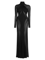 Платье макси с сетчатыми вставками Rimma Isabel Marant, черный