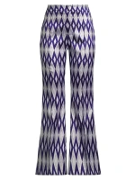 Жаккардовые брюки Kelly с геометрическим рисунком Lisou, цвет blue mirror