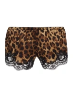 Шорты из шелкового атласа с леопардовым принтом Dolce&Gabbana, цвет new leopard