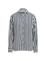 Полосатая шелковая рубашка тутового цвета Polo Ralph Lauren, цвет navy white stripe