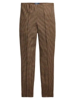 Укороченные брюки из смесовой шерсти с узором «гусиные лапки» Polo Ralph Lauren, цвет brown light tan