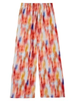 Широкие брюки из хлопка и шелка с размытым цветочным принтом Vilebrequin, многоцветный