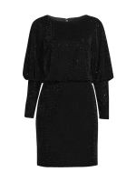 Бархатное мини-платье, украшенное стразами Liv Foster, черный