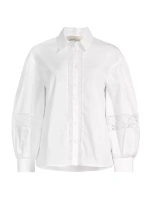 Рубашка Samuele с кружевными вставками Weekend Max Mara, белый