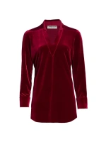 Бархатная блузка с длинными рукавами Chiara Boni La Petite Robe, цвет garnet