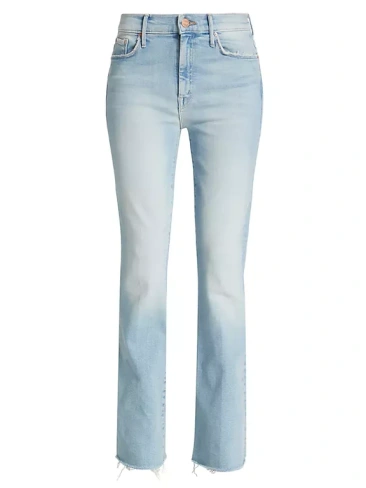 Расклешенные джинсы Weekender со средней посадкой и потертостями Mother, цвет california cruiser