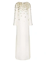 Вечернее платье из крепа с вышивкой Valentino Garavani, цвет ivory gold