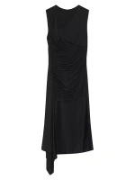 Асимметричное трикотажное платье с драпировкой Givenchy, черный