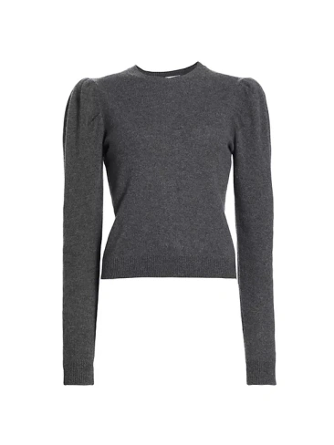 Кашемировый свитер Femme с драпировкой Frame, серый