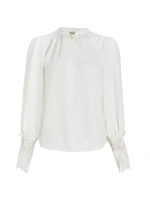 Блуза с кружевными манжетами Ava L'Agence, слоновая кость