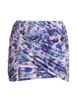 Бархатная мини-юбка с цветочным принтом Guilayo Isabel Marant, фиолетовый