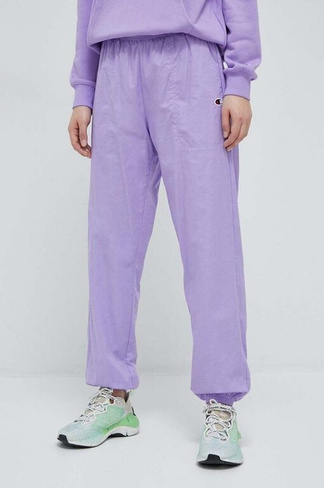 Хлопковые брюки Champion, фиолетовый