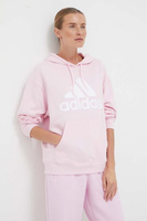 Хлопковая толстовка adidas, розовый