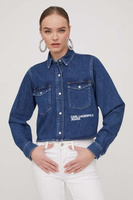 Джинсовая рубашка Karl Lagerfeld Jeans, темно-синий