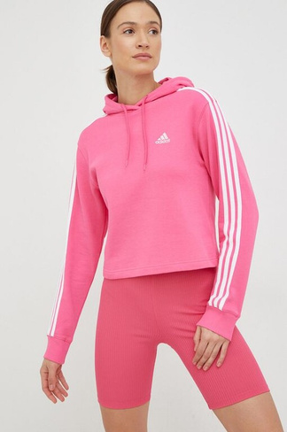Толстовка Adidas из хлопка adidas, розовый