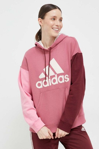 Толстовка Adidas из хлопка adidas, розовый