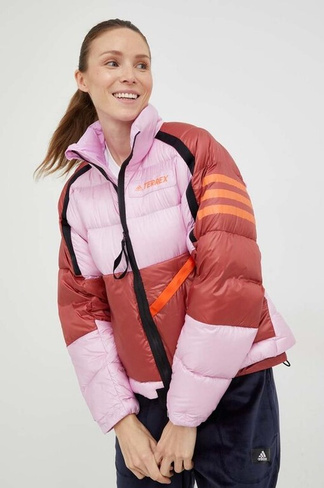 Дутая лыжная куртка Utilitas adidas TERREX, розовый