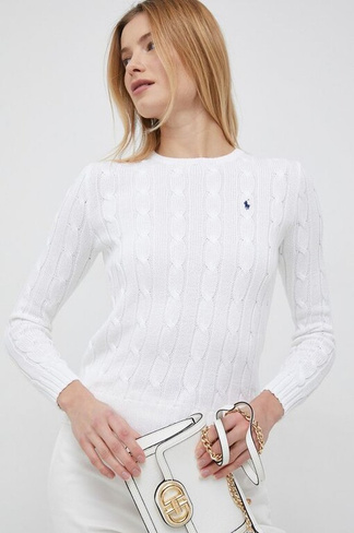 Хлопковый свитер Polo Ralph Lauren, белый