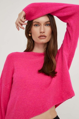 Шерстяной свитер Answear Lab, розовый