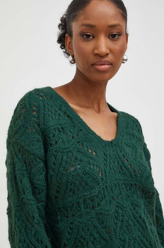 Шерстяной свитер Answear Lab, зеленый