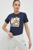 Хлопковая футболка 10 Jack Wolfskin, темно-синий